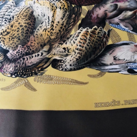 SOLD - Vintage HERMES Scarf GIBIERS - Henri de - Picture 4 of 8